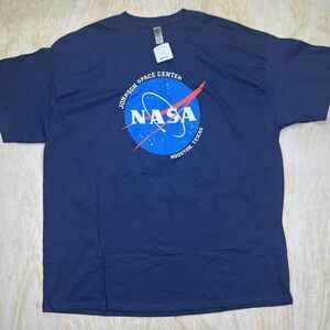 NEW XXL NASA Gildan Heavy Cotton Short Sleeve Creneck Shirt Blue